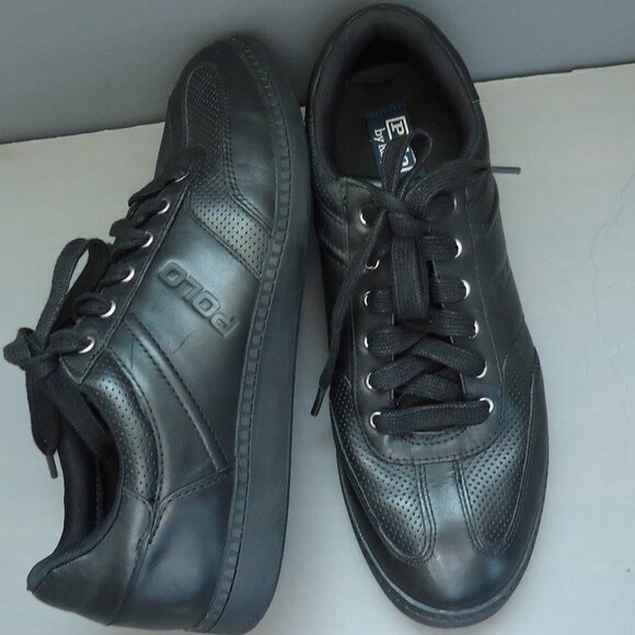 SIZE 10. Polo by Ralph Lauren HEREFORD II leather shoes. - Picture 1 of 14